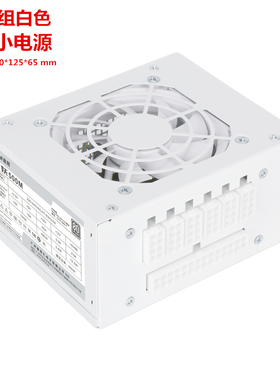逾辉雪妖500M台式机SFX全模组小电源额定500W 80PULS白牌白色静音