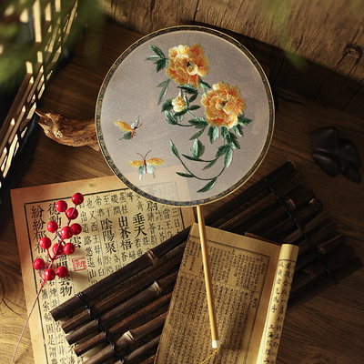 双面刺绣团扇古风扇子圆扇刺绣扇子双面绣团扇苏绣团扇成品苏绣扇