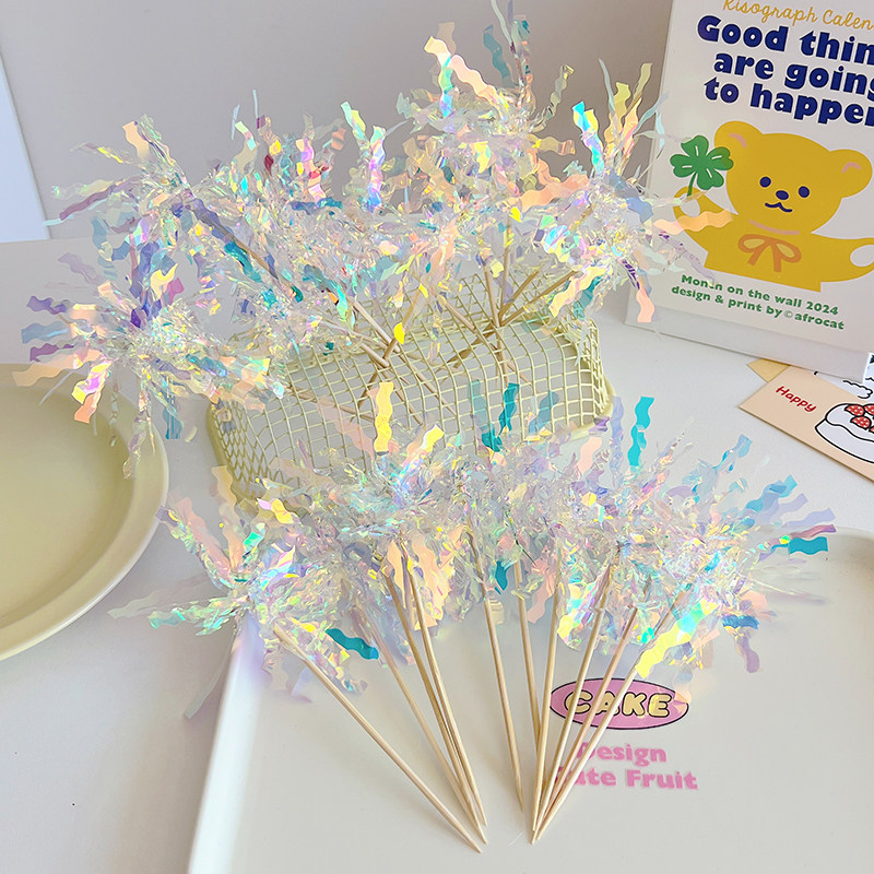 包邮亮片雨丝蛋糕装饰插件炫彩雨丝摆件插签生日蛋糕插牌蛋糕插件,节庆用品/礼品,节日装扮用品,淘宝优惠券,粉丝福利购,淘宝优惠卷
