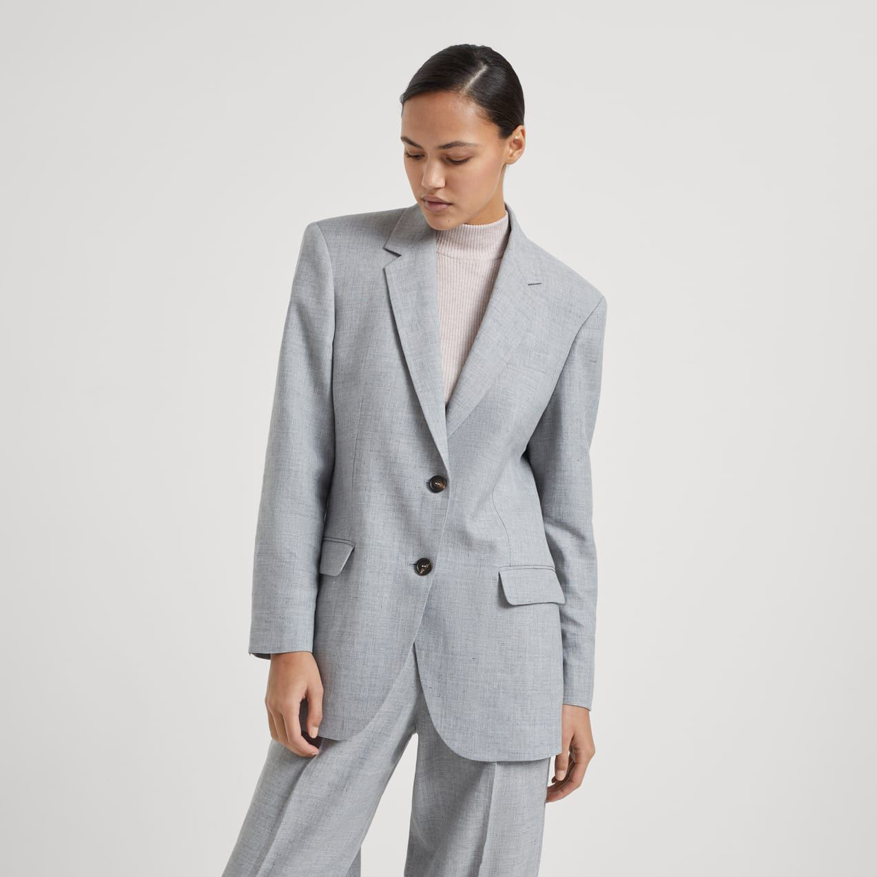 GUIMO新款时尚休闲百搭显瘦西装外套女中长款气质通勤西服