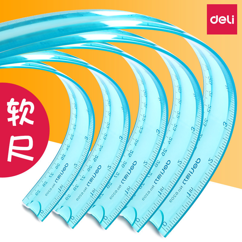 得力直尺15/20/30cm可弯曲创意软直尺子小学生儿童用塑料软尺透明测量长直尺可爱超软三角尺文具学习用品|ruв категории электронный словарь/электрический бумажных книг/канцелярские принадлежности, чертеж измерения товаров, все виды правителя/треугольник - от Buy2taobao.com для оказания профессиональной услуги покупки агента Taobao