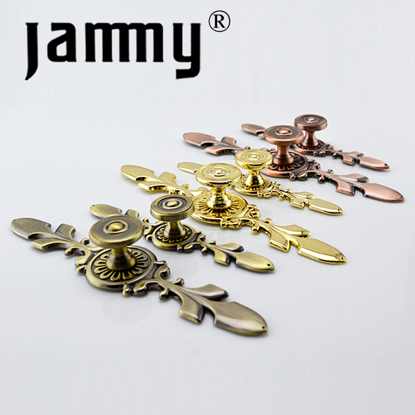 晶美 现代简约艺术衣柜橱柜仿古拉手 欧式古典抽屉把手 实心合金