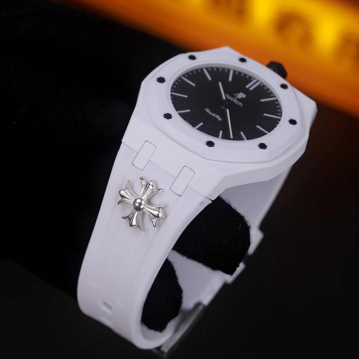 星图适用royal pop生物陶瓷表壳液态硅胶表带ap925纯银铆钉sw联名款swatch改装个性高级男女快拆