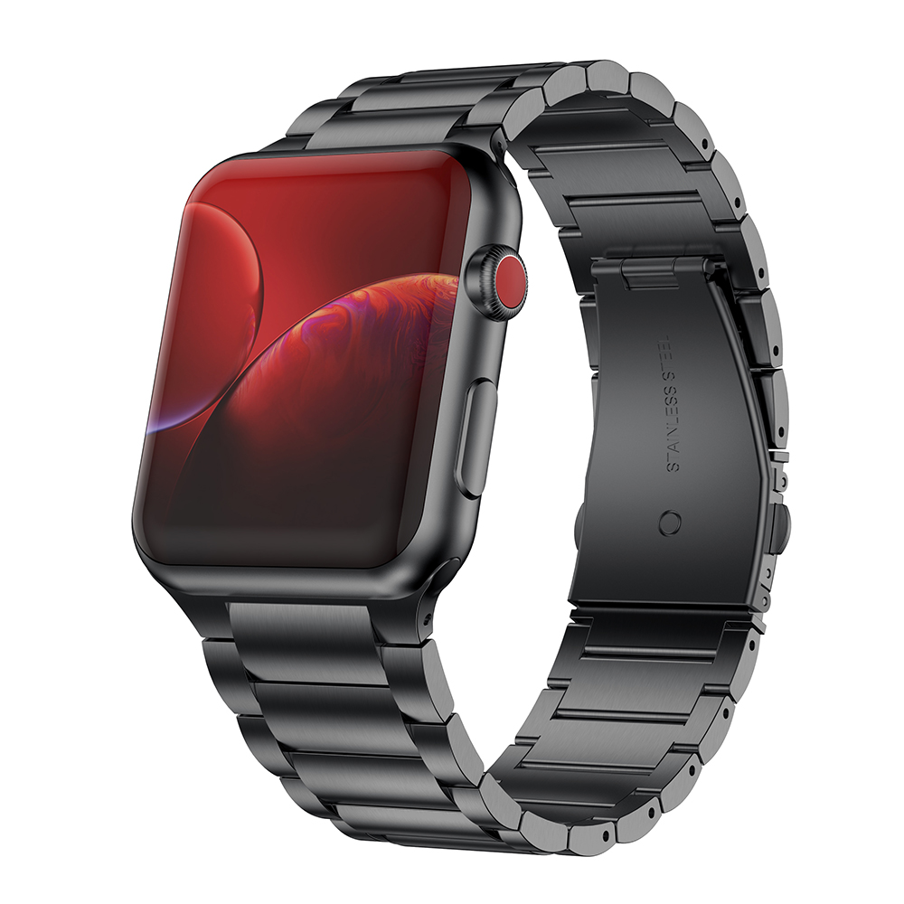 星图适用苹果apple watch123456se7三珠新款表带iwatch金属手表iphone