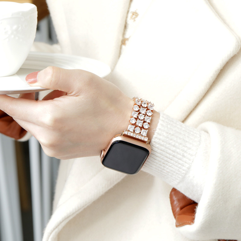 星图闪钻iwatch奢华表带
