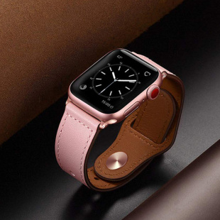 星图苹果手表适用apple watch1234567s89代真皮表带iwatch拼色牛皮表带4代腕带潮透气简约商务可爱ultra49