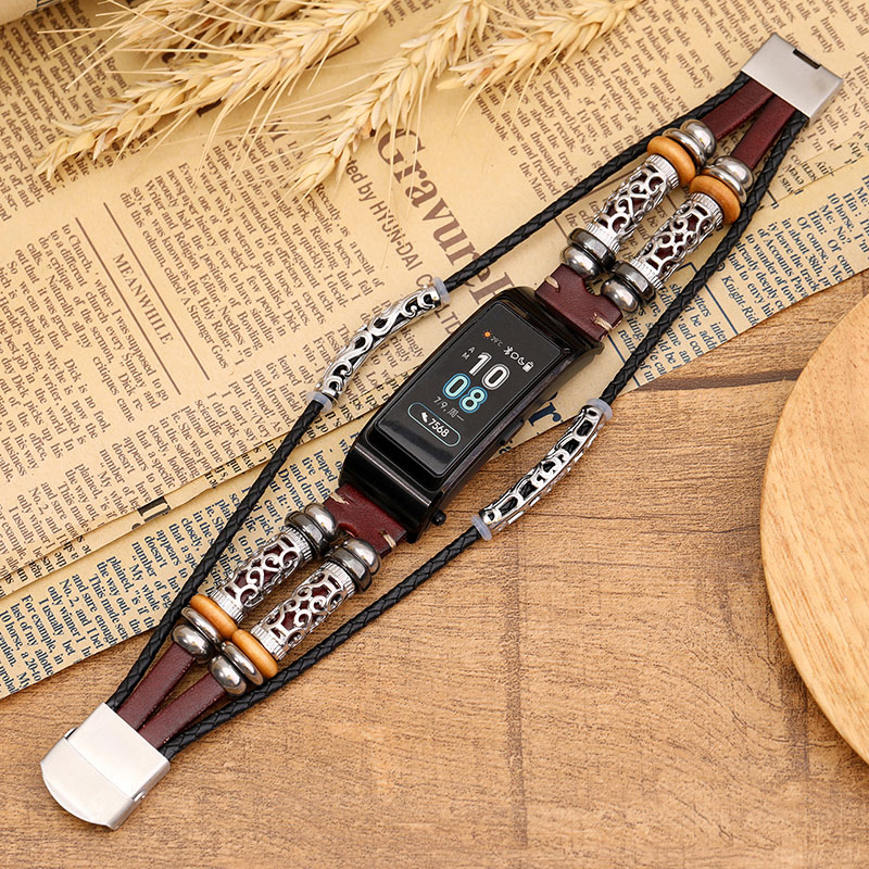 星图复古民族风真皮表带