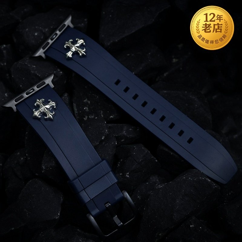 星图适用华为watch天然软橡胶手表带快拆铆钉pro3457gt佳明vivo金属d三星oppo22苹果ultra机械颂拓荣耀小米98