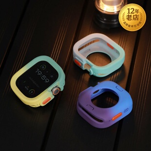 高级改装 11手表保护壳软硅胶包裹背面防摔运动渐变色边框ultra49mm潮个性 星图苹果iwatch123456789se10