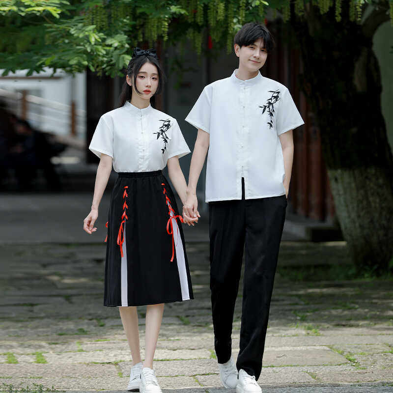 高中生毕业照民国复古风舞台装班服夏季套装初中小学生学院风校服