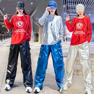 舞台演出服DS酒吧表演服嘻哈爵士舞亮面科技感时装街舞套装模特服