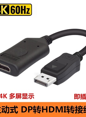 dp转hdmi主动式Active转换器minidp多屏拼接dvi转接头组屏4K60Hz