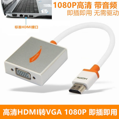 华硕飞行堡垒FX50VX FX50JX F555L投影仪视频转换器HDMI转接口VGA
