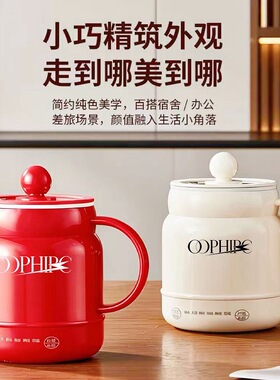 110v伏电炖杯恒温保温陶瓷釉内胆煮火锅电热水壶多功能便携电饭煲