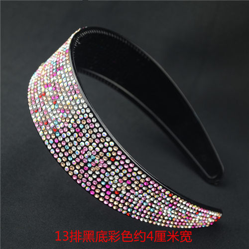 宽边带钻双排细齿防滑女碎发头饰