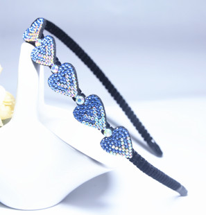 韩版成人水晶发卡压发头箍细边带钻铁质发夹卡子带皮套碎发控头圈