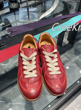 德训鞋经典新款四季单鞋水洗牛皮复古休闲真皮运动女内增高5cm