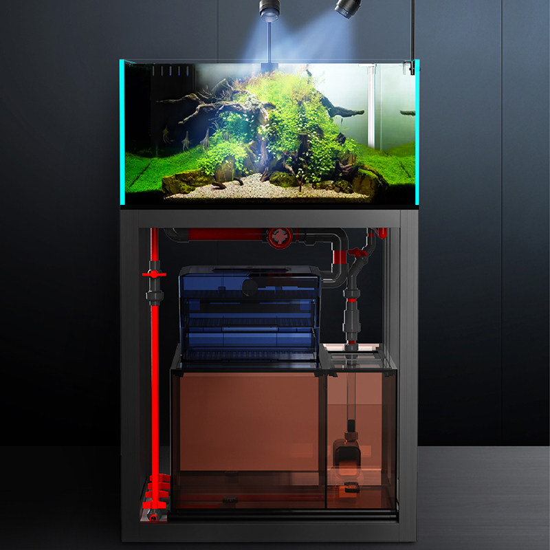 鱼缸水族箱创意客厅大中型底滤金鱼乌龟罗汉草缸定制兰寿生态家用
