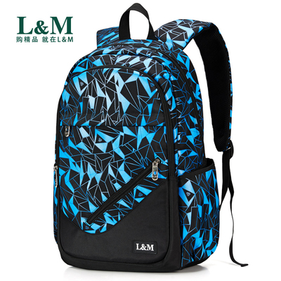 L&M新款书包男女大容量初中高中