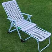 躺椅折叠懒人椅塑料沙滩椅午休午睡椅家用阳台成人靠背椅办公户外