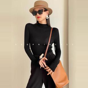 ZS044亲肤可机洗100%美丽诺羊毛48支双股线加厚德国扬子纱打底衫