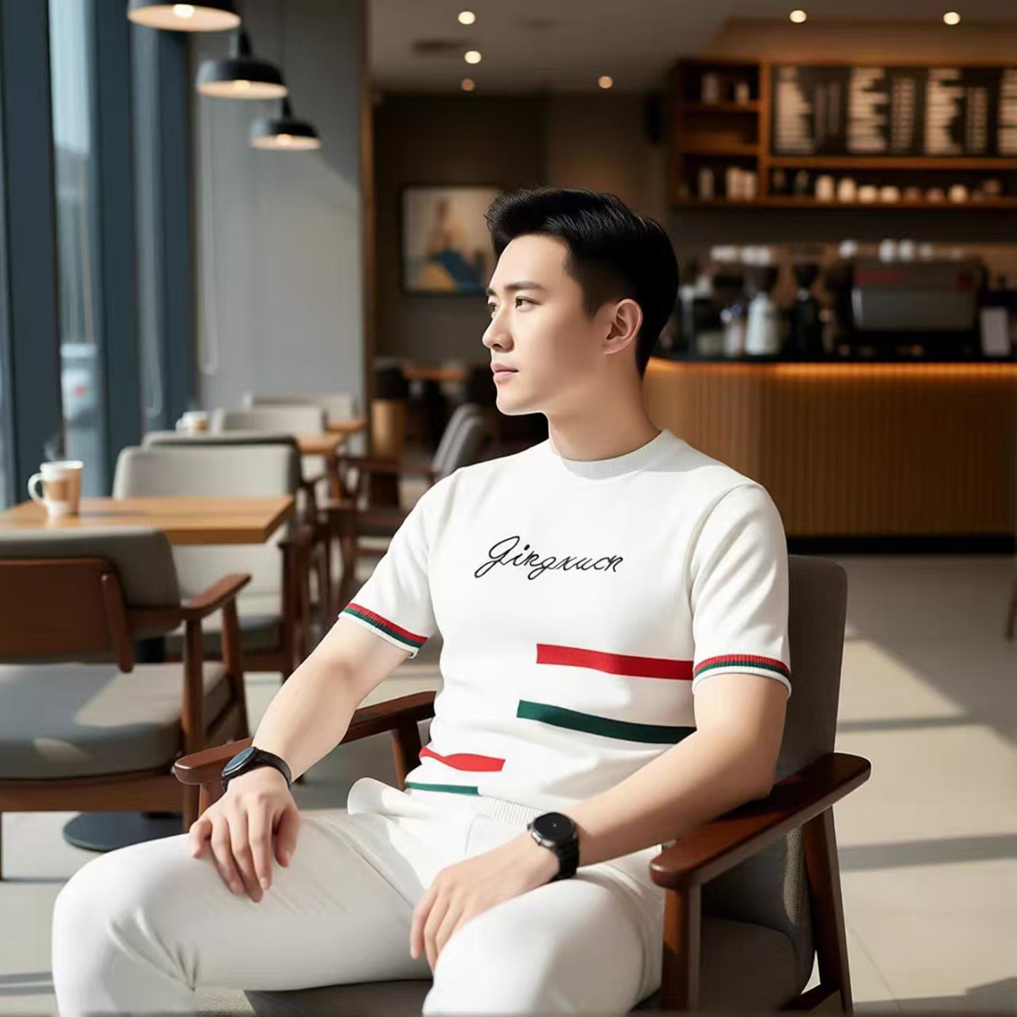 恒清男装专卖店大气男士短袖2026夏季新款半袖修身T恤薄款体恤衫