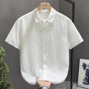设计感日系衬衣宽松百搭上衣 陆海丰百货商行夏季 衬衫 男士 超薄半袖