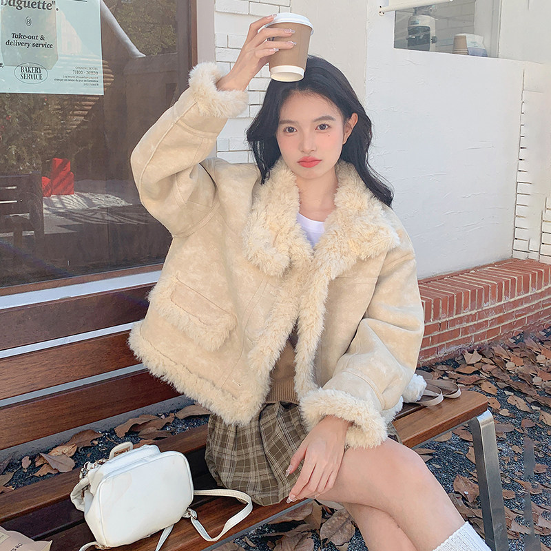 【大货】主推2D033-Y907-P195-K278麂皮绒两面穿羊羔毛，女装棉衣/棉服，2D033