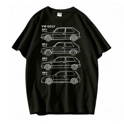 青春纯棉复古短袖圆领改装汽车