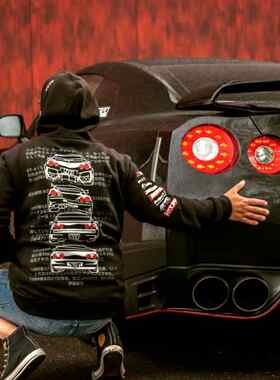 gtr卫衣R35汽车卫衣R32R33R34R35拉链卫衣改装车外套日系潮牌经典