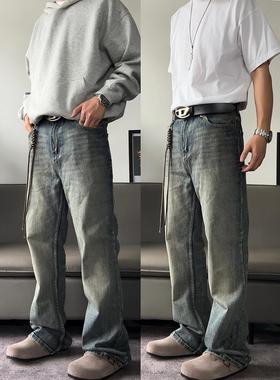 【平替牛王】Demna Flared bootcut 纱线做旧微喇牛仔裤cleanfit