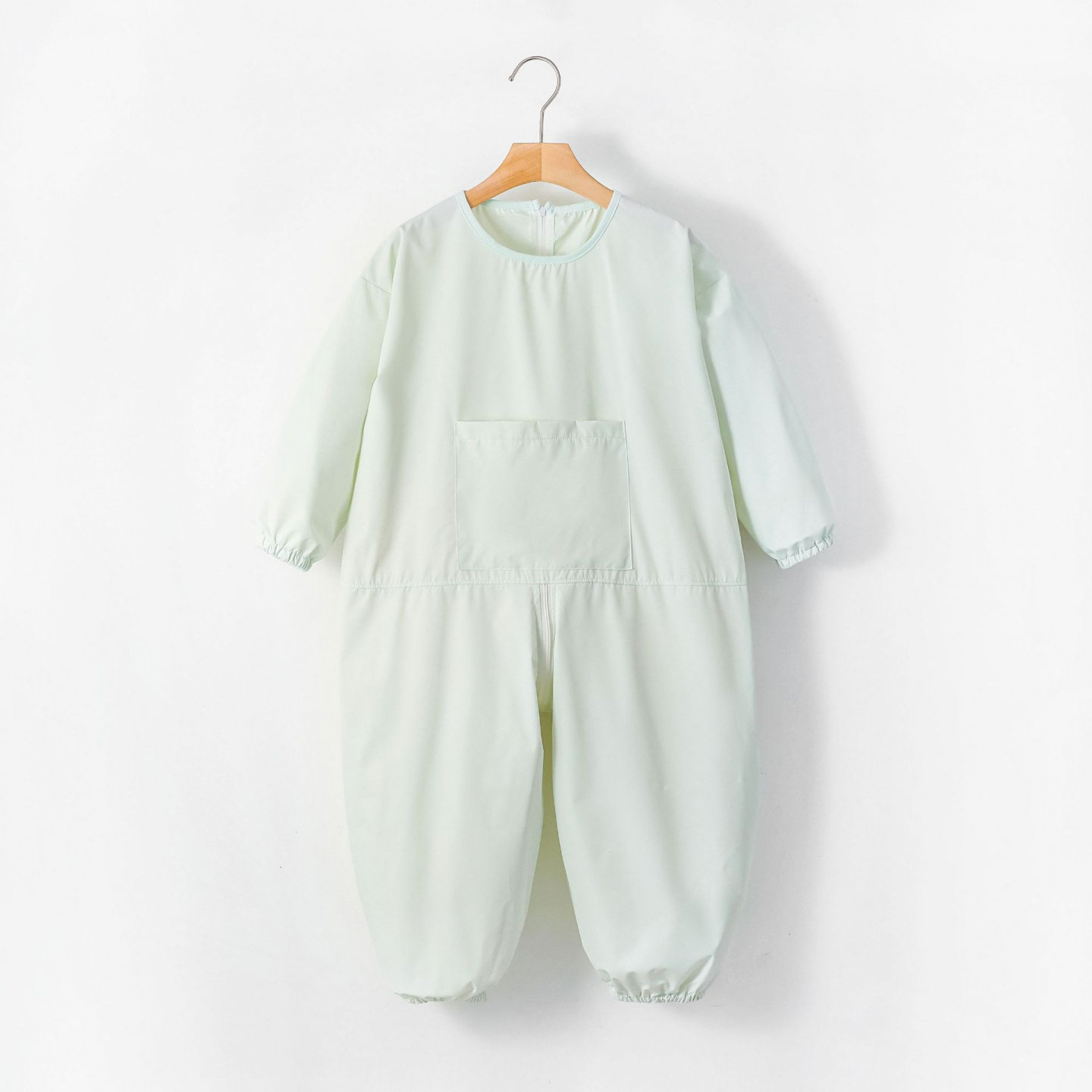 婴儿纯色爬爬服防脏耐磨罩衣