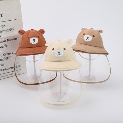 宝宝夏季防疫帽透气薄款网眼防飞沫面罩小月龄婴儿出门隔离防护帽