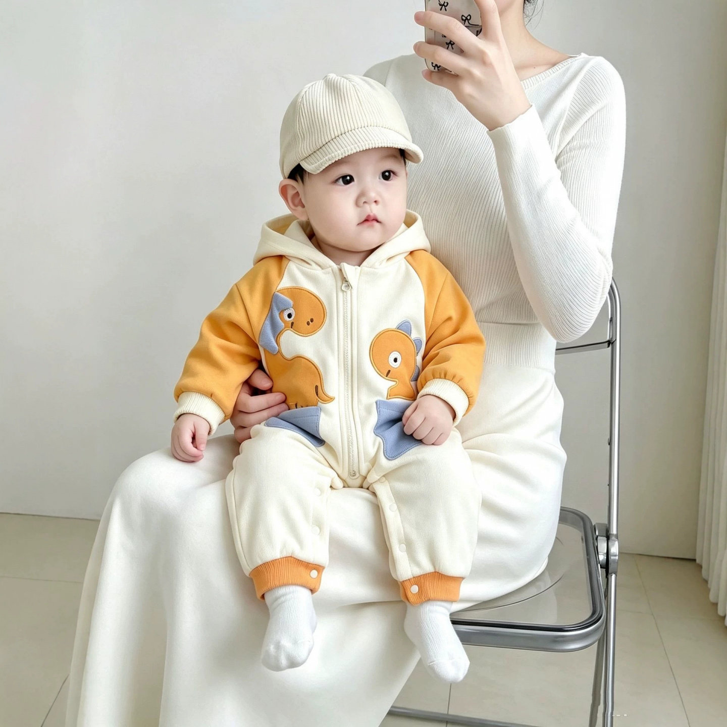 宝宝春秋连体衣满月外出服