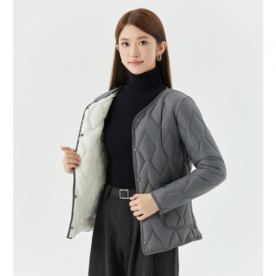 女款保暖棉衣加绒长袖内胆