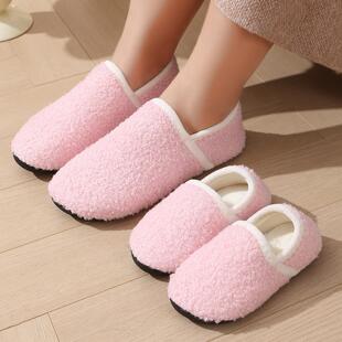 2026新款 室内家居无声木地板专用男女软底静音加绒 布底爬爬垫拖鞋