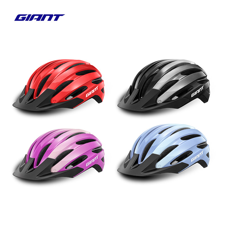 捷安特BLISS 青少年骑行头盔带风镜帽檐一体成型舒适透气骑行装备