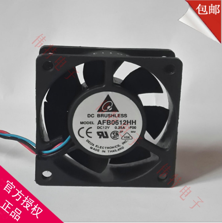 台达AFB0612HH 12V/24v 0.25A 6025 6cm/厘米机箱散热风扇60*25MM