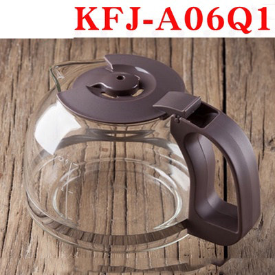小咖熊啡机配件0.6升咖啡壶 高硼硅玻璃壶适用 KFJ-A06K1/A06Q1