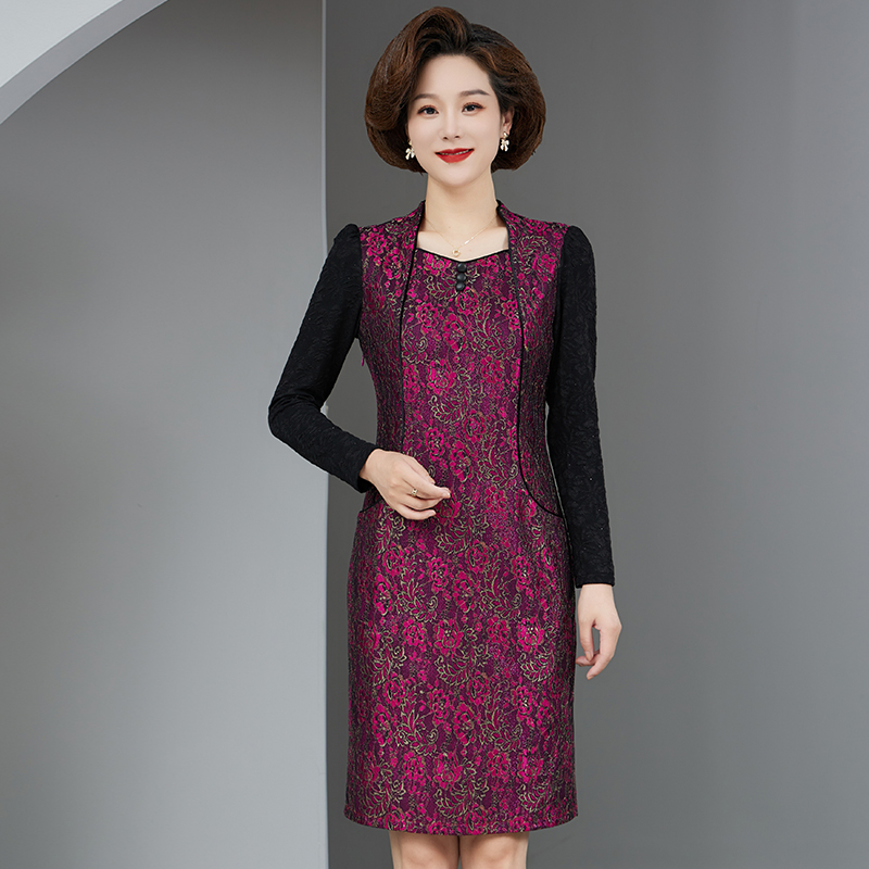 秋冬高档中年正品高级感连衣裙