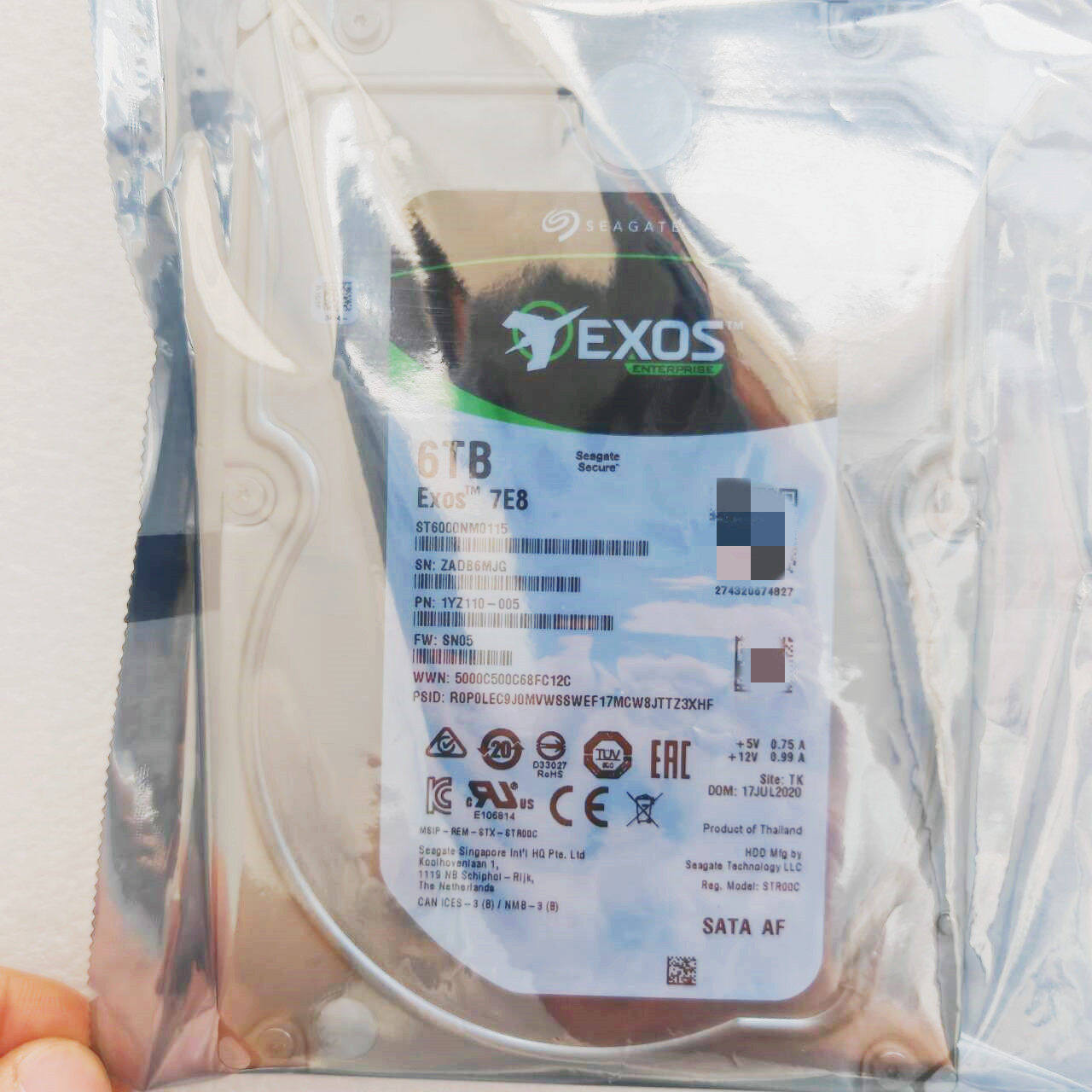 原装 ST6000NM0115 6TB 企业级硬盘7200转256M银河6T垂直CMR