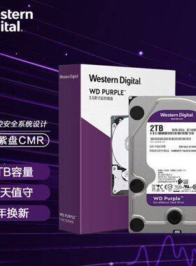 / 23PURZ 2TB 5.4k台式机硬盘高清存储视频 监控紫盘