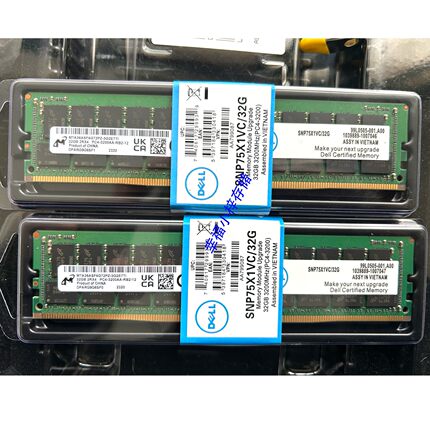 DELL SNP75X1VC/32G 32G 2Rx4 DDR4 3200 ECC REG AA783422 内存