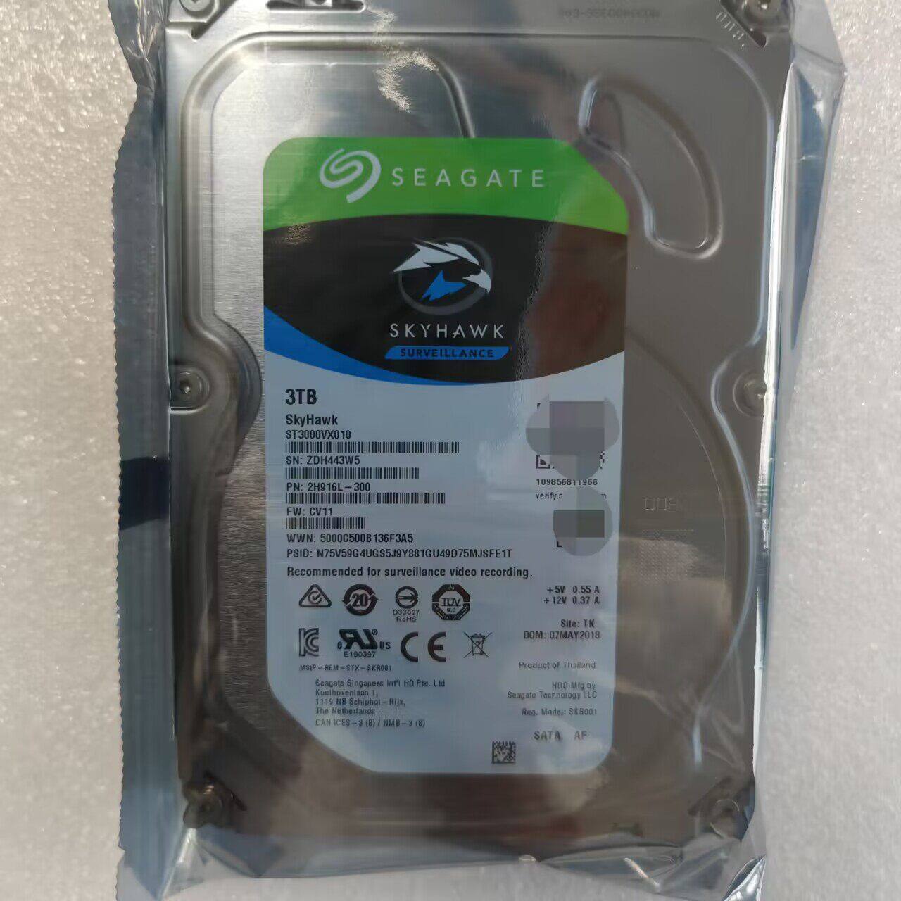 /ST3000VX010/009新酷鹰3tb监控台式机电脑硬盘录像机