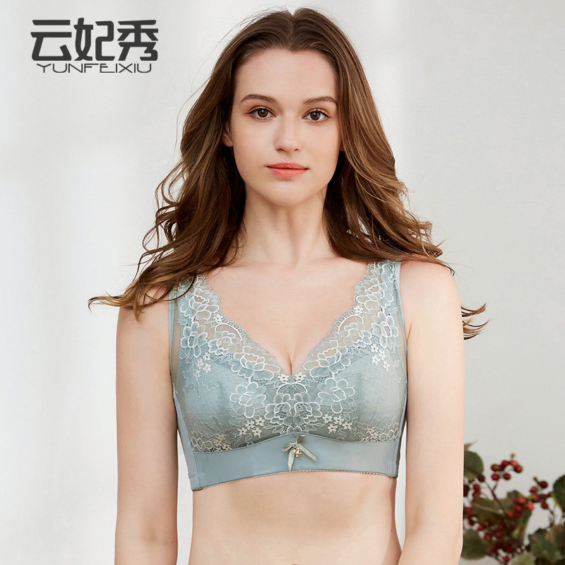 2020夏季新款大码韩版洋气纯色百搭胖MM透气轻薄无钢圈聚拢内衣潮