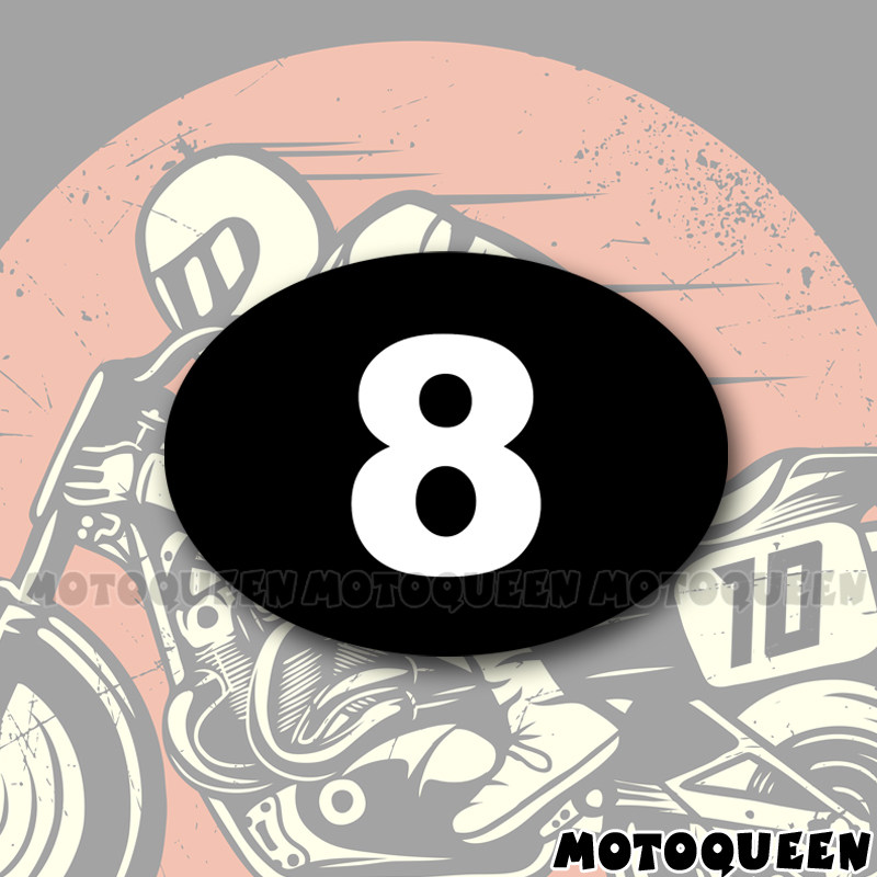 摩托车贴纸MOTOQUEEN数字贴油箱