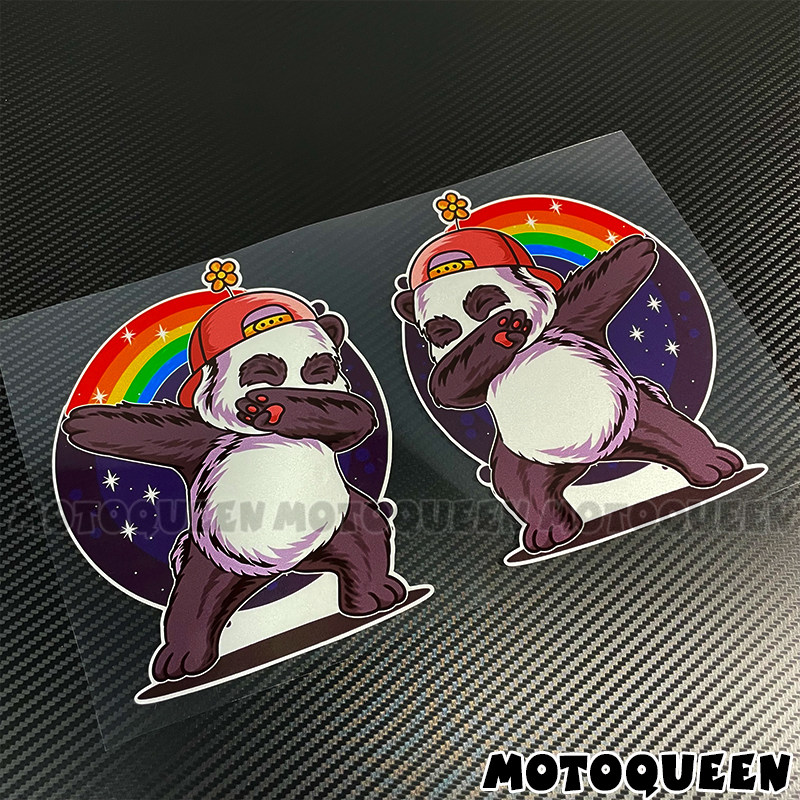 老虎狼头贴纸电动踏板助力摩托车边尾箱挡风装饰个性卡通贴拉花