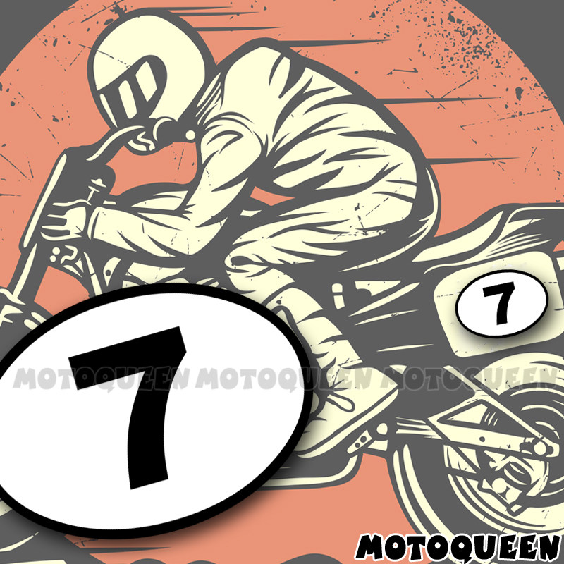 摩托车贴纸MOTOQUEEN数字装饰贴