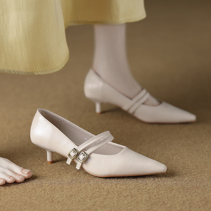 玛丽珍高跟鞋气质名媛不累脚2026新款春夏浅口单鞋女高级细跟女鞋