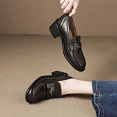 女2026早春新款 爆款 一脚蹬巨好看单鞋 英伦风小皮鞋 女不累脚乐福鞋